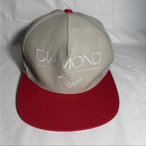 Diamond Supply Co. Red and Gray Cap